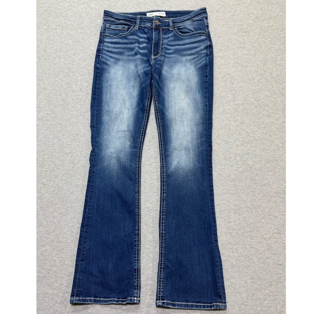 BKE Payton Mid Rise Bootcut Jeans Women 31x33.5  Dark Wash Fade Western Cowgirl